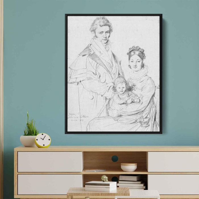 The Alexandre Lethiere Family by Jean Auguste Dominique Ingres - Canvas Artwork