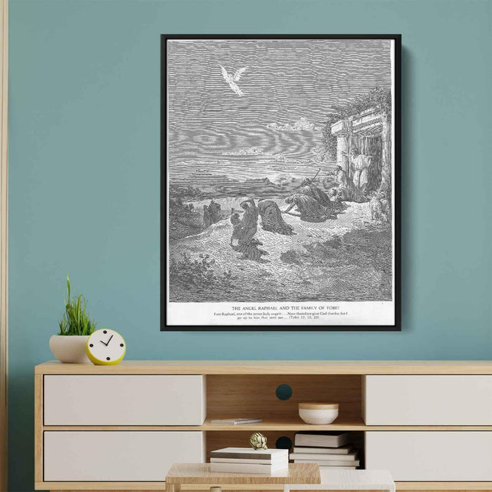 The Angel Raphael and the Family of Tobit by Gustave Dore - Canvas Artwork