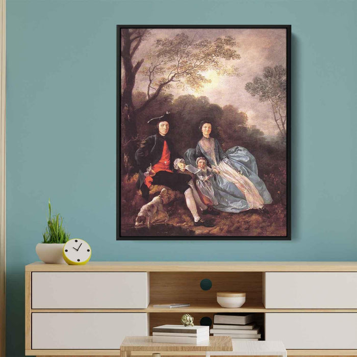 The Artist with his Wife and Daughter (1748) by Thomas Gainsborough - Canvas Artwork