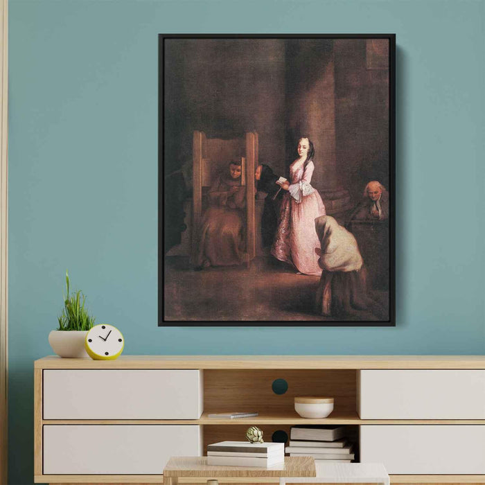 The Confession by Pietro Longhi - Canvas Artwork