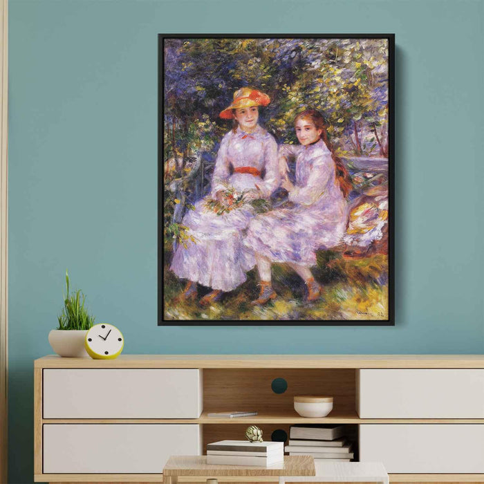 The Daughters of Paul Durand Ruel (Marie Theresa and Jeanne) (1882) by Pierre-Auguste Renoir - Canvas Artwork