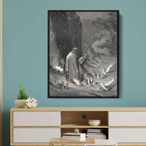 The Inferno, Canto 19 by Gustave Dore - Canvas Artwork