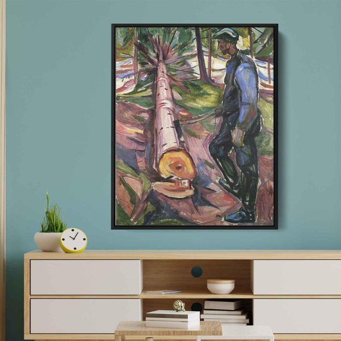 The Lumberjack (1913) by Edvard Munch - Canvas Artwork