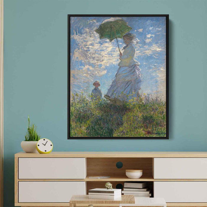 The Promenade, Woman with a Parasol by Claude Monet - Canvas Artwork