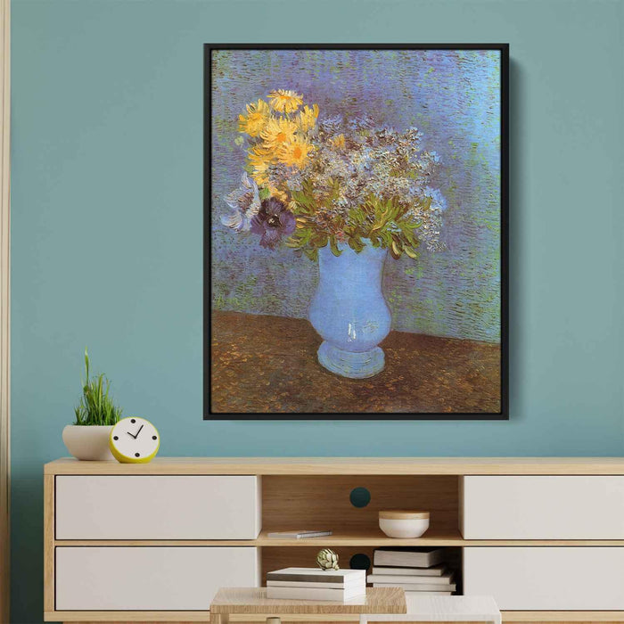 Vase with Lilacs, Daisies and Anemones by Vincent van Gogh - Canvas Artwork