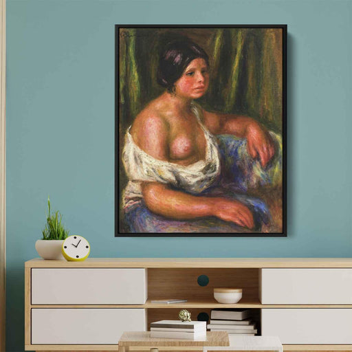 Woman in Blue by Pierre-Auguste Renoir - Canvas Artwork