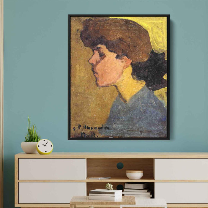 Woman's Head in Profile (1907) by Amedeo Modigliani - Canvas Artwork