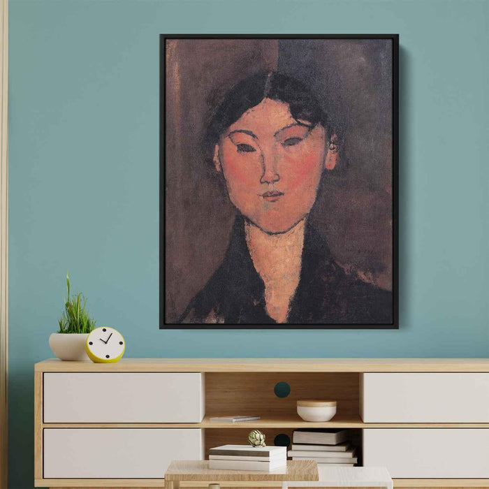 Woman's Head (Rosalia) (1915) by Amedeo Modigliani - Canvas Artwork