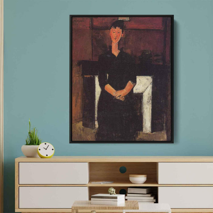 Woman Seated by a Fireplace (1915) by Amedeo Modigliani - Canvas Artwork