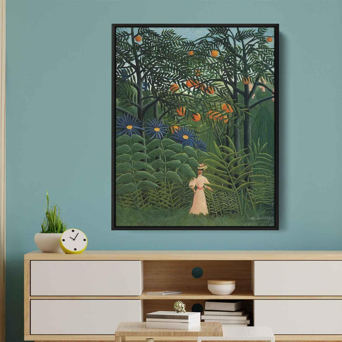 Woman Walking in an Exotic Forest (1905) by Henri Rousseau - Canvas Artwork