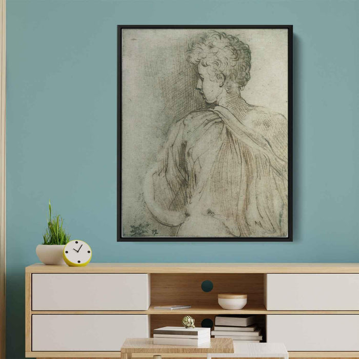 Young man seen from behind, face in profile by Parmigianino - Canvas Artwork