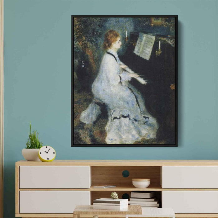 Young Woman at the Piano (1876) by Pierre-Auguste Renoir - Canvas Artwork