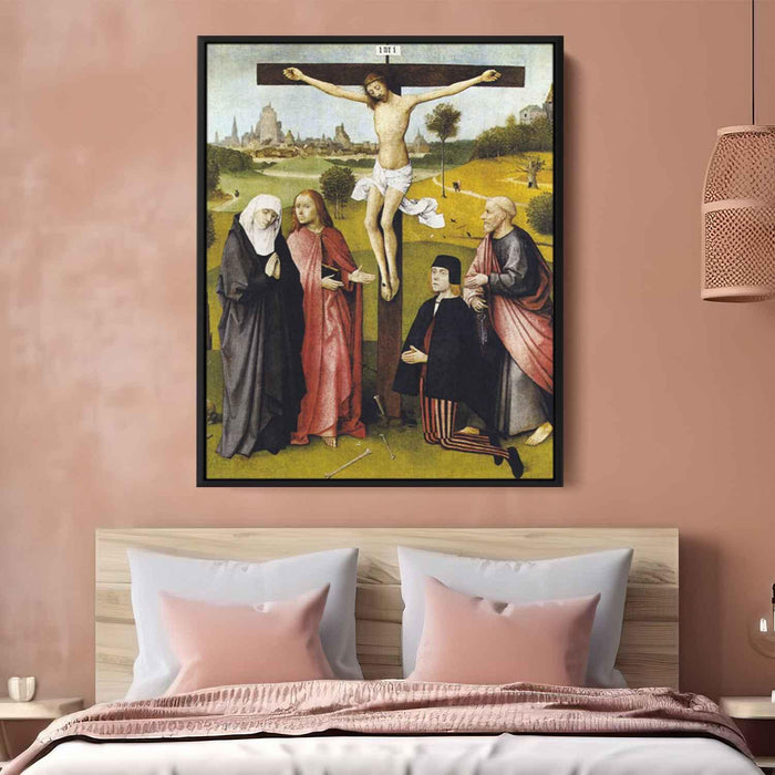 Crucifixion with a Donor (1485) by Hieronymus Bosch - Canvas Artwork