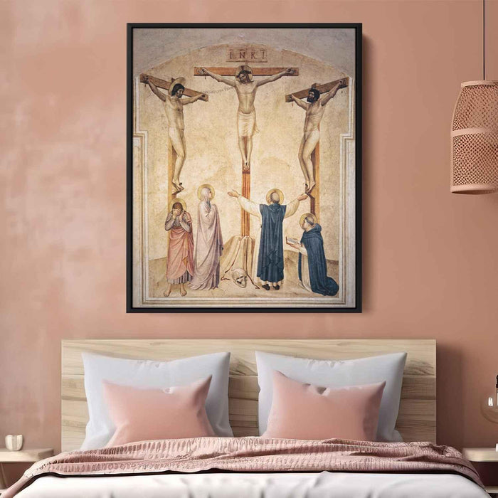 Crucifixion with Mourners and Sts. Dominic and Thomas Aquinas (1442) by Fra Angelico - Canvas Artwork