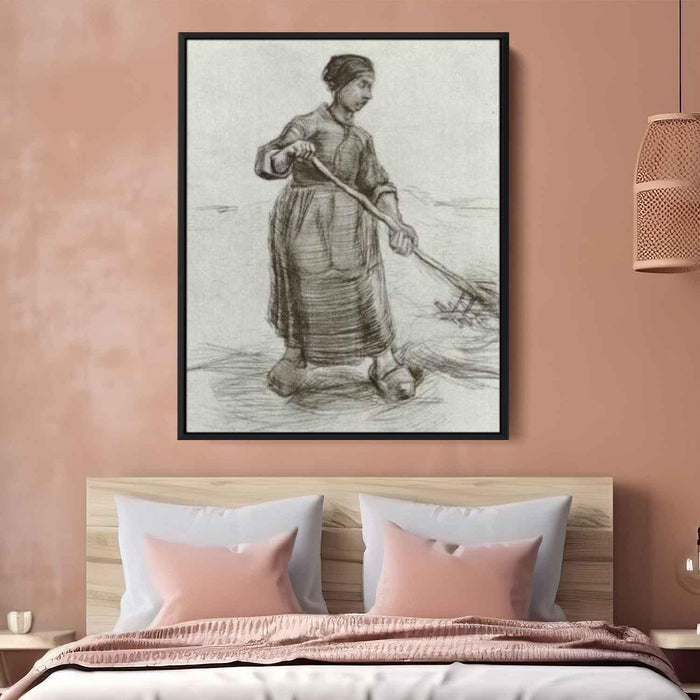 Peasant Woman, Pitching Wheat or Hay by Vincent van Gogh - Canvas Artwork