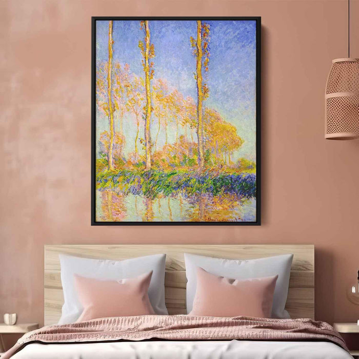 Poplars, Autumn, Pink Effect by Claude Monet - Canvas Artwork