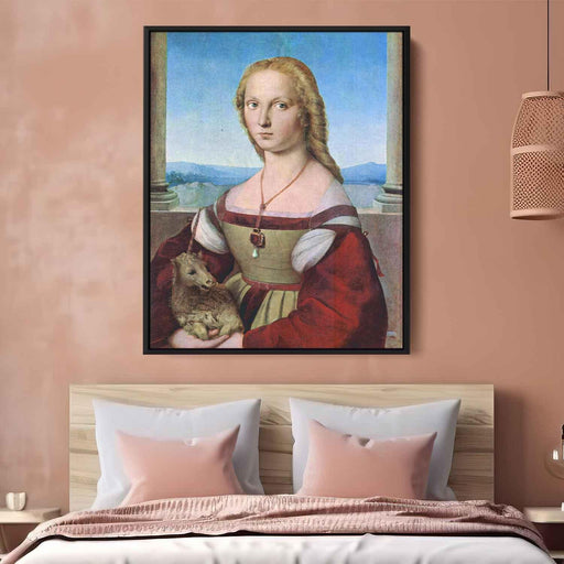 Portrait of a Lady with a Unicorn (1506) by Raphael - Canvas Artwork