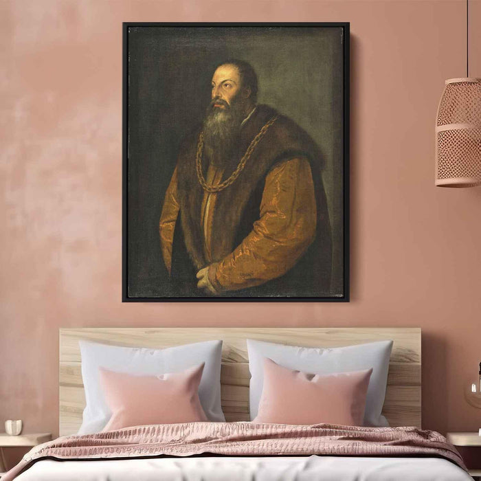 Portrait of Pietro Aretino (1548) by Titian - Canvas Artwork