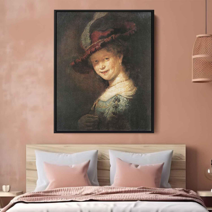 Portrait of the Young Saskia (1633) by Rembrandt - Canvas Artwork