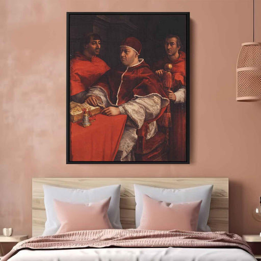 Portraits of Leo X, Cardinal Luigi de' Rossi and Giulio de Medici by Raphael - Canvas Artwork