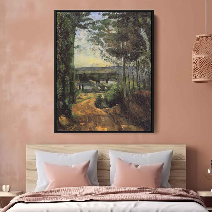 Road, Trees and Lake by Paul Cezanne - Canvas Artwork