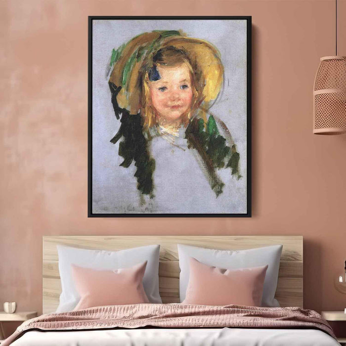 Sara in a Bonnet by Mary Cassatt - Canvas Artwork