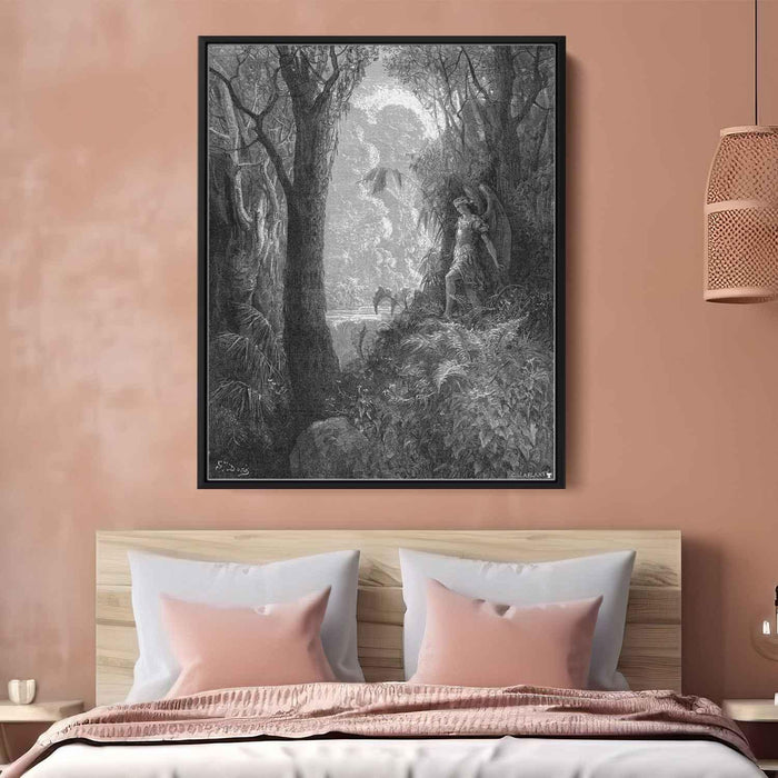 Satan in Paradise by Gustave Dore - Canvas Artwork