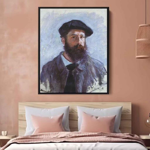 Self-Portrait with a Beret (1886) by Claude Monet - Canvas Artwork