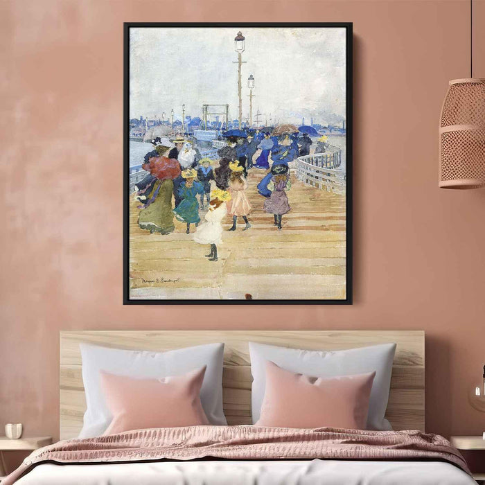 South Boston Pier (also known as Atlantic City Pier) (1896) by Maurice Prendergast - Canvas Artwork