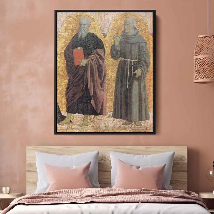 St. Andrew and St. Bernardino (1464) by Piero della Francesca - Canvas Artwork