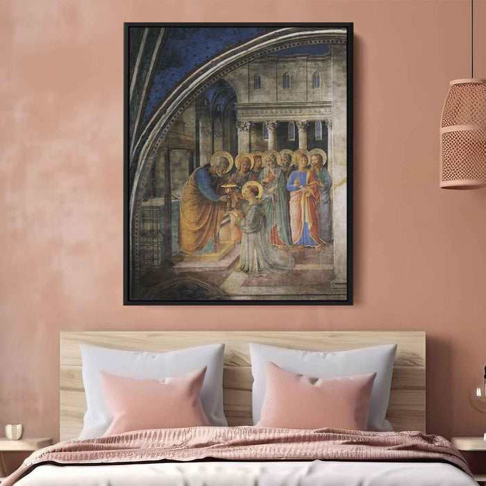 St. Peter Consacrates Stephen as Deacon (1449) by Fra Angelico - Canvas Artwork