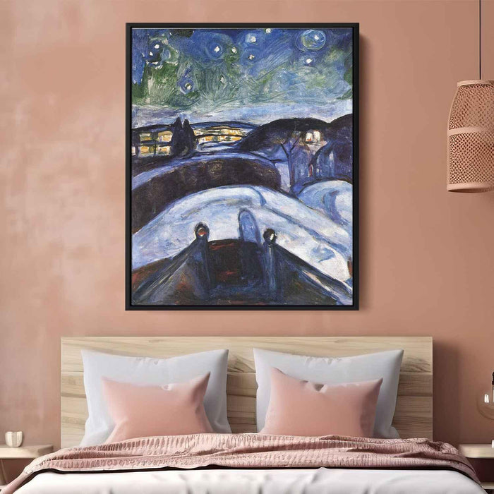 Starry night (1924) by Edvard Munch - Canvas Artwork