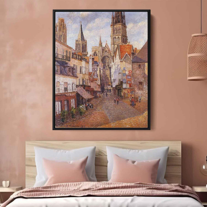 Sunlight, Afternoon, La Rue de l'Epicerie, Rouen by Camille Pissarro - Canvas Artwork