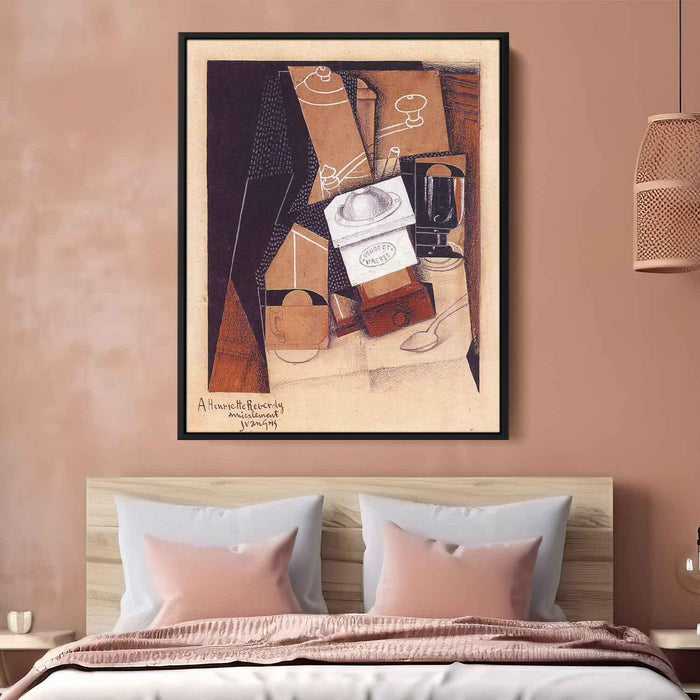 Coffee Grinder, Cup and Glass on a Table by Juan Gris - Canvas Artwork