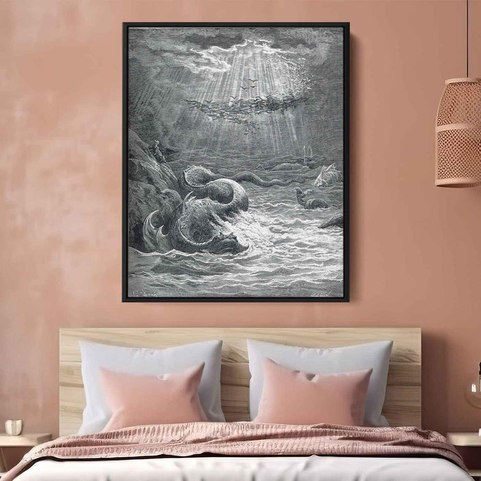 The Creation of Fish and Birds (1868) by Gustave Dore - Canvas Artwork