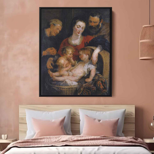 The Holy Family with St. Elizabeth (1615) by Peter Paul Rubens - Canvas Artwork