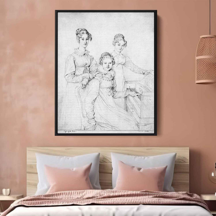 The Kaunitz Sisters by Jean Auguste Dominique Ingres - Canvas Artwork