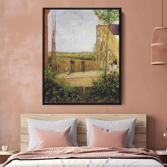 The railroad bridge at Bedford Park 1 by Camille Pissarro - Canvas Artwork