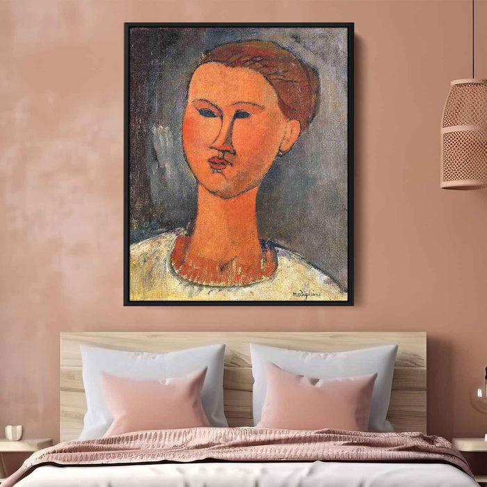 Woman's Head (1915) by Amedeo Modigliani - Canvas Artwork