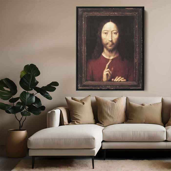 Christ Giving His Blessing (1481) by Hans Memling - Canvas Artwork