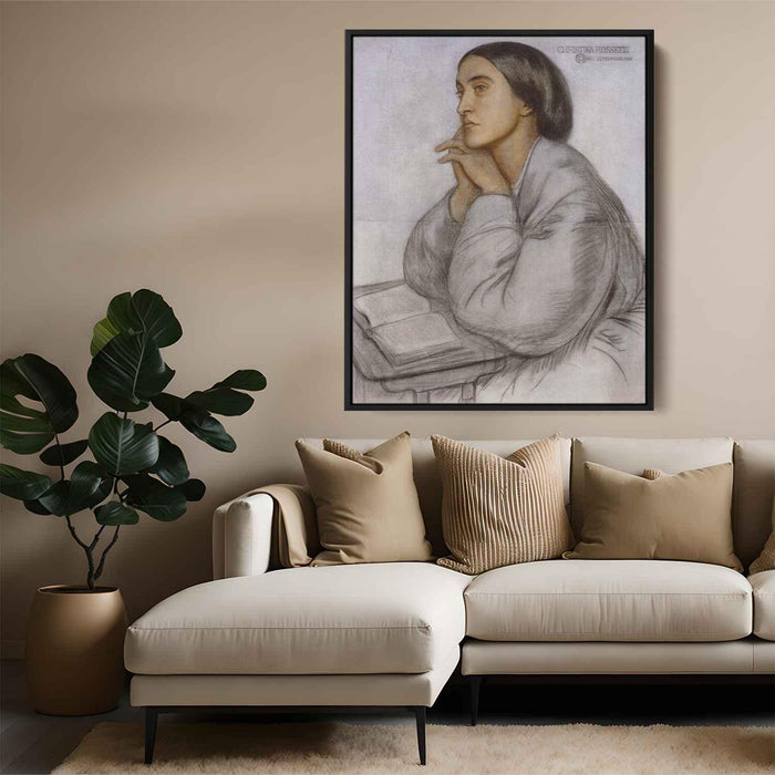 Christina Rossetti by Dante Gabriel Rossetti - Canvas Artwork