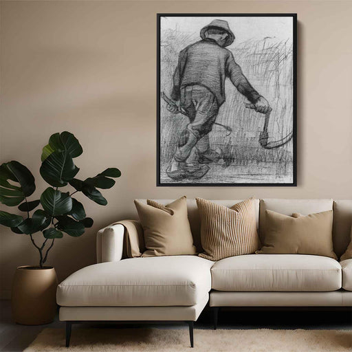 Peasant with Sickle, Seen from the Back by Vincent van Gogh - Canvas Artwork