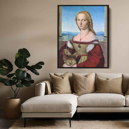 Portrait of a Lady with a Unicorn (1506) by Raphael - Canvas Artwork