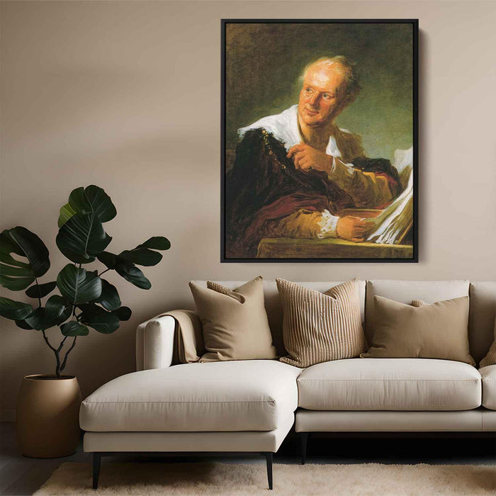 Portrait of Denis Diderot (1769) by Jean-Honore Fragonard - Canvas Artwork