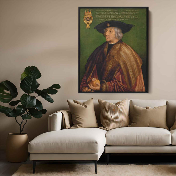 Portrait of Emperor Maximilian I (1518) by Albrecht Durer - Canvas Artwork