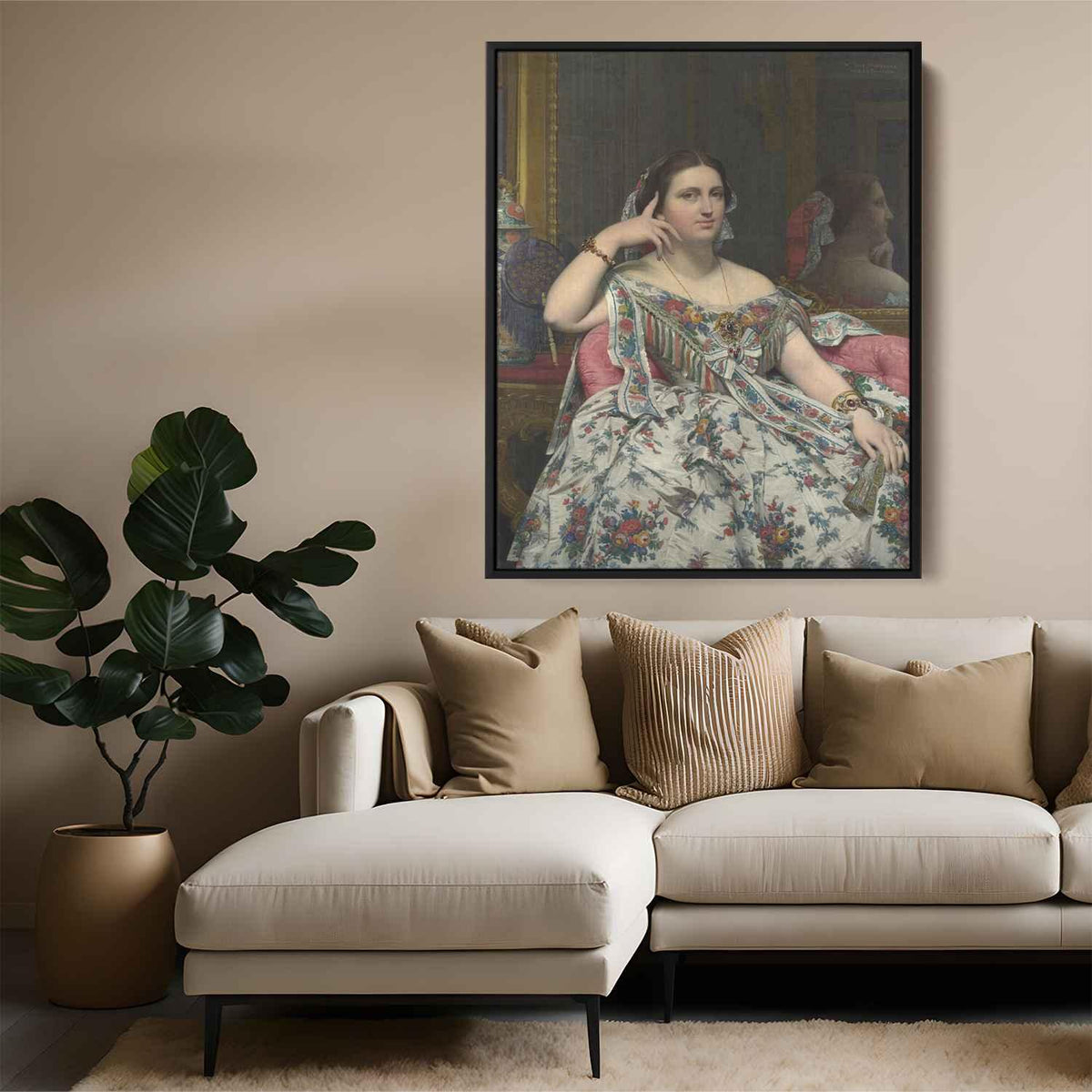 Portrait of Madame Moitessier Sitting (1856) by Jean Auguste Dominique