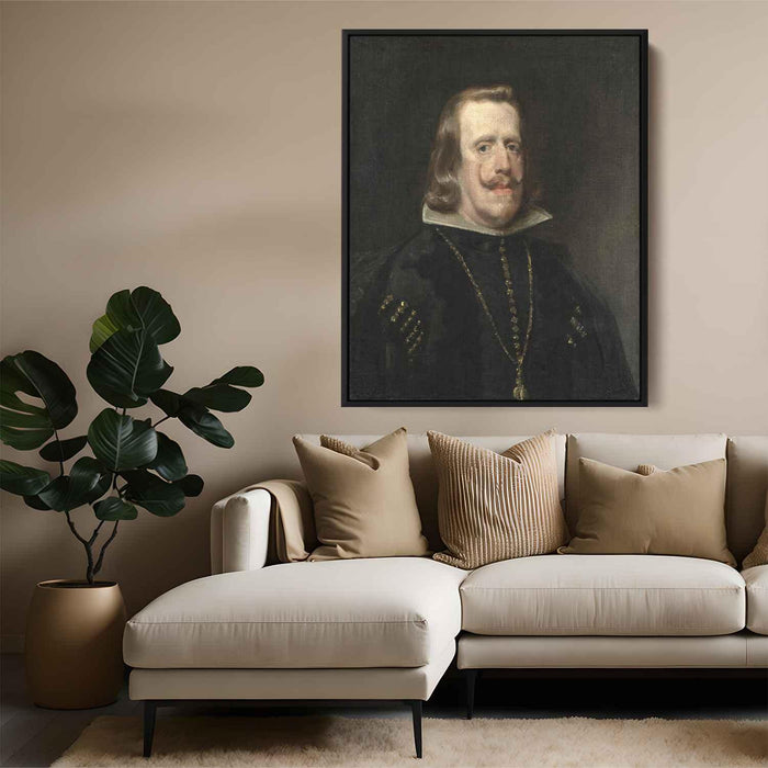 Portrait of Philip IV of Spain (1656) by Diego Velazquez - Canvas Artwork