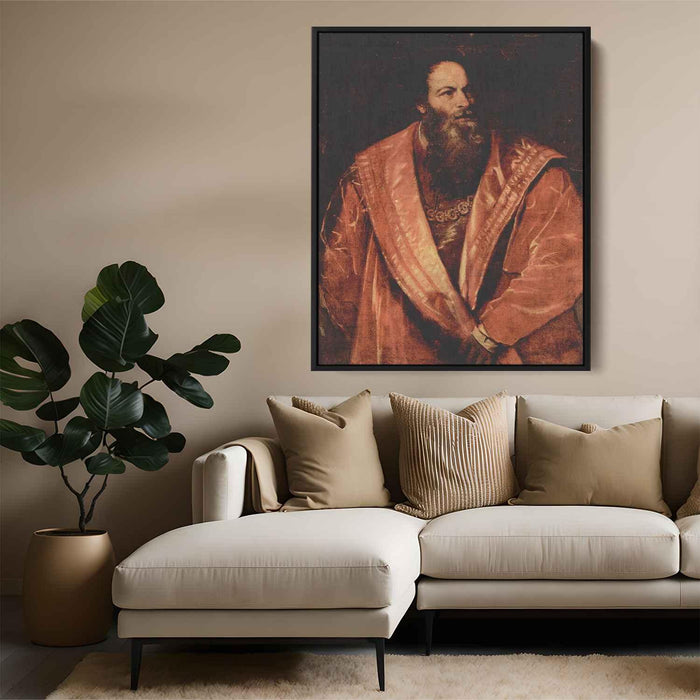 Portrait of Pietro Aretino (1545) by Titian - Canvas Artwork