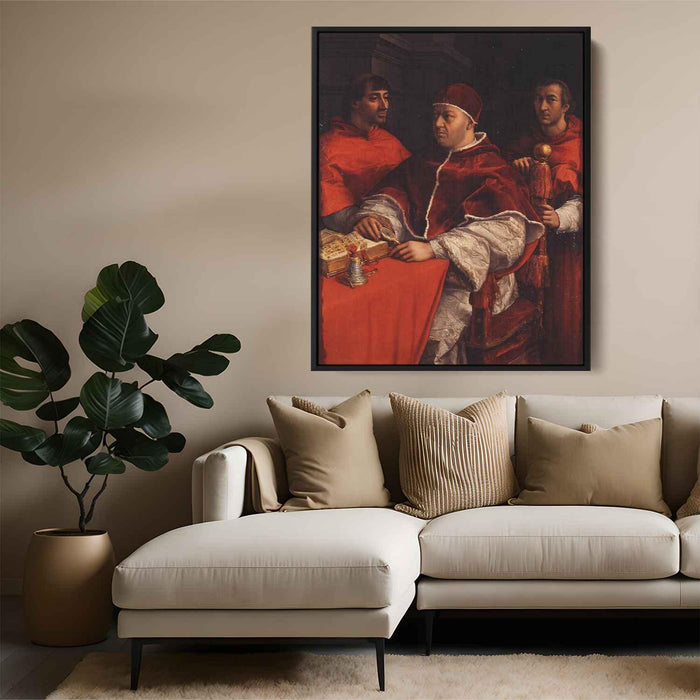 Portraits of Leo X, Cardinal Luigi de' Rossi and Giulio de Medici by Raphael - Canvas Artwork