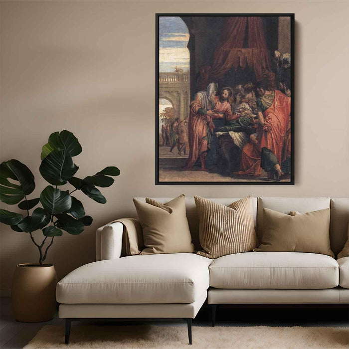 Raising of the Daughter of Jairus (1546) by Paolo Veronese - Canvas Artwork